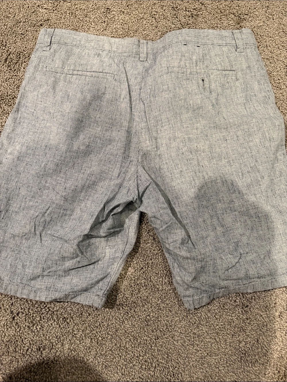 Banana Republic Light Blue Heather Men’s Flat-Front Shorts